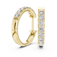 0.70ct TW Round Lab-Grown Diamond Hoop Earrings in Yellow Gold — Verasah fine jewellery