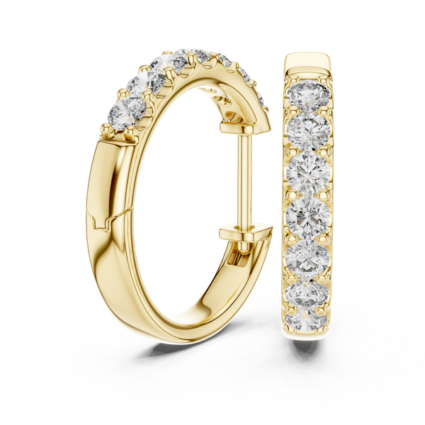 0.70ct TW Round Lab-Grown Diamond Hoop Earrings