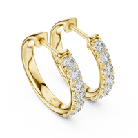0.70ct TW Round Lab-Grown Diamond Hoop Earrings in Yellow Gold — Verasah fine jewellery