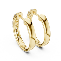0.70ct TW Round Lab-Grown Diamond Hoop Earrings in Yellow Gold — Verasah fine jewellery