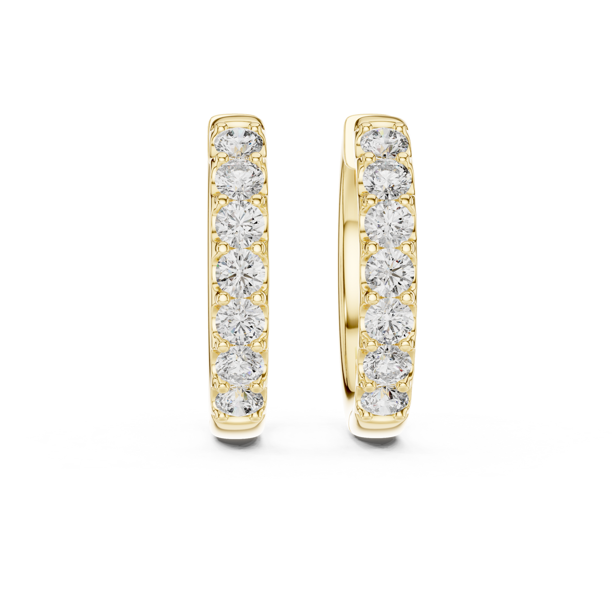 0.70ct TW Round Lab-Grown Diamond Hoop Earrings