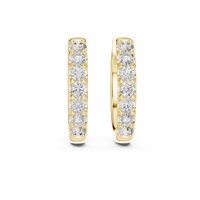 0.70ct TW Round Lab-Grown Diamond Hoop Earrings in Yellow Gold — Verasah fine jewellery