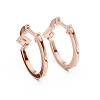 0.04ct TW Round Lab-Grown Diamond Ear Climbers in Rose Gold — Verasah fine jewellery