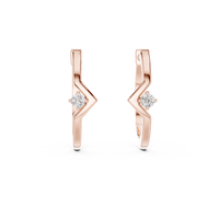 0.04ct TW Round Lab-Grown Diamond Ear Climbers in Rose Gold — Verasah fine jewellery