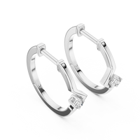0.04ct TW Round Lab-Grown Diamond Ear Climbers in White Gold — Verasah fine jewellery