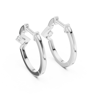 0.04ct TW Round Lab-Grown Diamond Ear Climbers in White Gold — Verasah fine jewellery