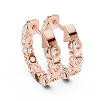 1.60ct TW Round Lab-Grown Diamond Hoop Earrings in Rose Gold — Verasah fine jewellery