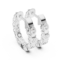 1.60ct TW Round Lab-Grown Diamond Hoop Earrings in White Gold — Verasah fine jewellery