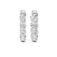1.60ct TW Round Lab-Grown Diamond Hoop Earrings in White Gold — Verasah fine jewellery