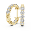 1.60ct TW Round Lab-Grown Diamond Hoop Earrings