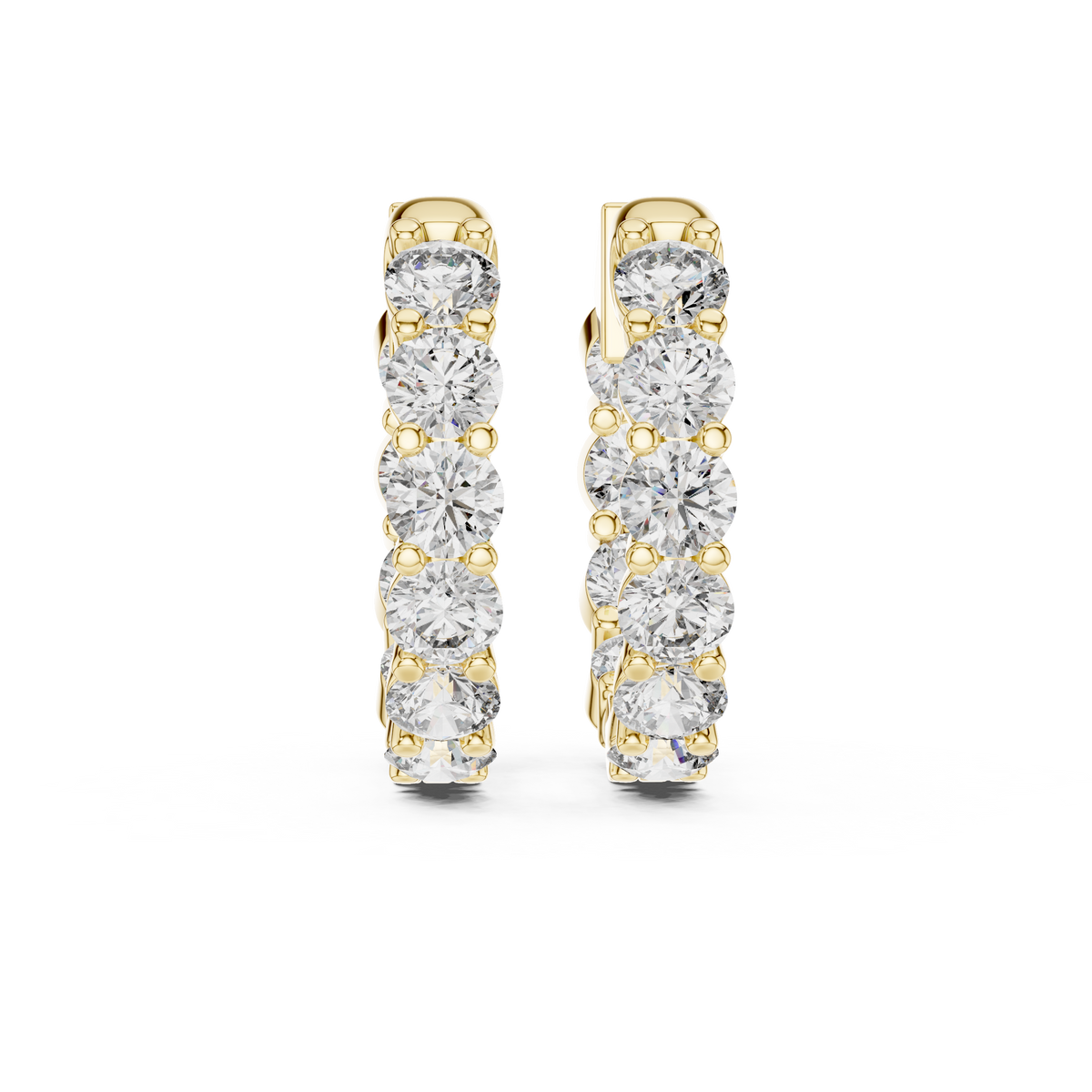 1.60ct TW Round Lab-Grown Diamond Hoop Earrings