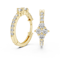 0.5ct TW Round Lab-Grown Diamond Cluster Hoop Earrings