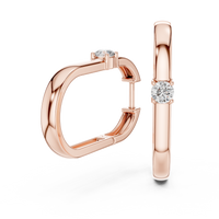 0.39ct TW Round Lab-Grown Diamond Ear Climbers in Rose Gold — Verasah fine jewellery