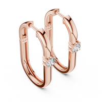 0.39ct TW Round Lab-Grown Diamond Ear Climbers in Rose Gold — Verasah fine jewellery