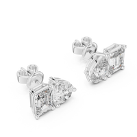 3.60ct TW Pear and Emerald Lab-Grown Diamond Stud Earrings in White Gold — Verasah fine jewellery