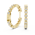 0.70ct TW Round Lab-Grown Diamond Bezel Hoop Earrings