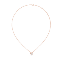 0.36ct TW Round Lab-Grown Diamond Heart Cluster Pendant Necklace in Rose Gold — Verasah fine jewellery