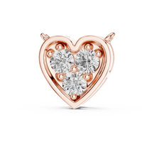 0.36ct TW Round Lab-Grown Diamond Heart Cluster Pendant Necklace in Rose Gold — Verasah fine jewellery