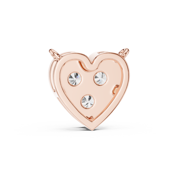 0.36ct TW Round Lab-Grown Diamond Heart Cluster Pendant Necklace