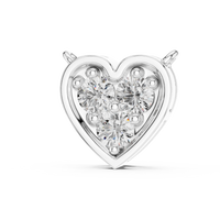 0.36ct TW Round Lab-Grown Diamond Heart Cluster Pendant Necklace in White Gold — Verasah fine jewellery