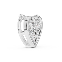 0.36ct TW Round Lab-Grown Diamond Heart Cluster Pendant Necklace in White Gold — Verasah fine jewellery