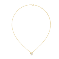0.36ct TW Round Lab-Grown Diamond Heart Cluster Pendant Necklace in Yellow Gold — Verasah fine jewellery