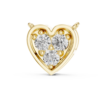 0.36ct TW Round Lab-Grown Diamond Heart Cluster Pendant Necklace in Yellow Gold — Verasah fine jewellery