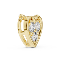 0.36ct TW Round Lab-Grown Diamond Heart Cluster Pendant Necklace in Yellow Gold — Verasah fine jewellery