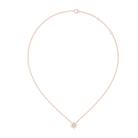 0.17ct TW Round Lab-Grown Diamond Star Cluster Pendant Necklace in Rose Gold — Verasah fine jewellery