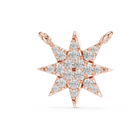 0.17ct TW Round Lab-Grown Diamond Star Cluster Pendant Necklace in Rose Gold — Verasah fine jewellery