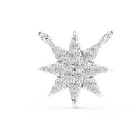 0.17ct TW Round Lab-Grown Diamond Star Cluster Pendant Necklace in White Gold — Verasah fine jewellery