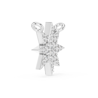 0.17ct TW Round Lab-Grown Diamond Star Cluster Pendant Necklace in White Gold — Verasah fine jewellery
