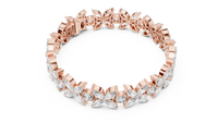 14.05ct TW Marquise and Round Lab-Grown Diamond Bracelet — En Fleur in Rose Gold — Verasah fine jewellery