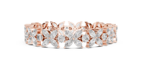 14.05ct TW Marquise and Round Lab-Grown Diamond Bracelet — En Fleur in Rose Gold — Verasah fine jewellery
