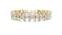 14.05ct TW Marquise and Round Lab-Grown Diamond Bracelet — En Fleur in Yellow Gold — Verasah fine jewellery
