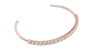 2.3ct TW Round Lab-Grown Diamond Cuff Bangle in Rose Gold — Verasah fine jewellery