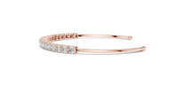 2.3ct TW Round Lab-Grown Diamond Cuff Bangle in Rose Gold — Verasah fine jewellery