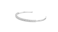 2.3ct TW Round Lab-Grown Diamond Cuff Bangle in White Gold — Verasah fine jewellery