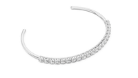 2.3ct TW Round Lab-Grown Diamond Cuff Bangle in White Gold — Verasah fine jewellery