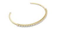 2.3ct TW Round Lab-Grown Diamond Cuff Bangle in Yellow Gold — Verasah fine jewellery