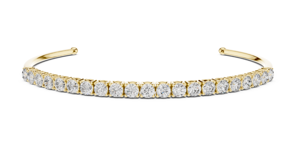 2.3ct TW Round Lab-Grown Diamond Cuff Bangle