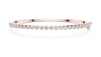 1.98ct TW Round Lab-Grown Diamond Hinged Bangle in Rose Gold — Verasah fine jewellery