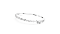 1.98ct TW Round Lab-Grown Diamond Hinged Bangle in White Gold — Verasah fine jewellery