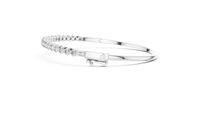 1.98ct TW Round Lab-Grown Diamond Hinged Bangle in White Gold — Verasah fine jewellery