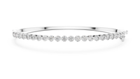 1.98ct TW Round Lab-Grown Diamond Hinged Bangle in White Gold — Verasah fine jewellery