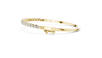 1.98ct TW Round Lab-Grown Diamond Hinged Bangle in Yellow Gold — Verasah fine jewellery