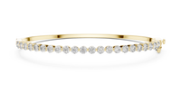 1.98ct TW Round Lab-Grown Diamond Hinged Bangle in Yellow Gold — Verasah fine jewellery