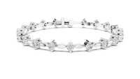 2.09ct TW Round Lab-Grown Diamond Navette Link Bracelet in White Gold — Verasah fine jewellery