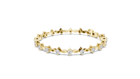 2.09ct TW Round Lab-Grown Diamond Navette Link Bracelet in Yellow Gold — Verasah fine jewellery