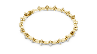 2.09ct TW Round Lab-Grown Diamond Navette Link Bracelet in Yellow Gold — Verasah fine jewellery